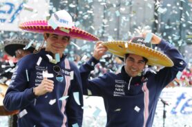 (L to R): Esteban Ocon (FRA) Sahara Force India F1 Team and Sergio Perez (MEX) Sahara Force India F1 at an America Movil Charity Football Match. Mexican Grand Prix, Wednesday 25th October 2017. Mexico City, Mexico.