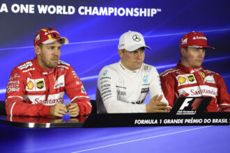 Sebastian Vettel, Valtteri Bottas & Kimi Raikkonen Brazilian GP F1/2017
