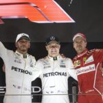 Formula One - Mercedes-AMG Petronas Motorsport, Abu Dhabi GP 2017. Lewis Hamilton, Valtteri Bottas, Sebastian Vettel.
