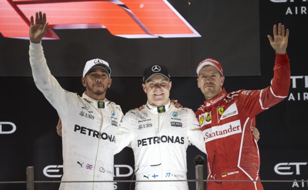 HiRes wallpapers pictures 2017 Abu Dhabi F1 GP 1 Formula One - Mercedes-AMG Petronas Motorsport, Abu Dhabi GP 2017. Lewis Hamilton, Valtteri Bottas, Sebastian Vettel.