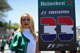 Grid girl Max Verstappen Red Bull Brazilian GP F1/2017