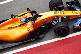 Fernando Alonso McLaren MCL33 testing day 1 Circuit de Catalunya, Barcelona, Spain. Monday 26 February 2018.