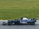 Red Bull RB14 driven by Daniel Ricciardo on a wet Silverstone
