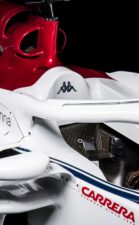 Sauber C37 Halo closeup view with poiler