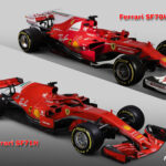Ferrari SF71H VS Ferrari SF70H front right view