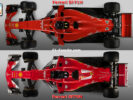 Ferrari SF71H VS Ferrari SF70H top view