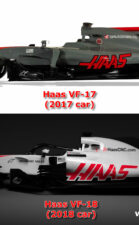 Haas VF-17 VS Haas VF-18 F1 car