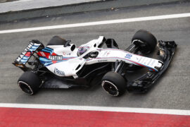 Williams FW41 Mercedes testing day 1 Circuit de Catalunya, Barcelona, Spain (2018)