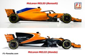 McLaren MCL32 VS McLaren MCL33 side view