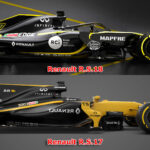 Renault RS18 VS Renault RS17 side view
