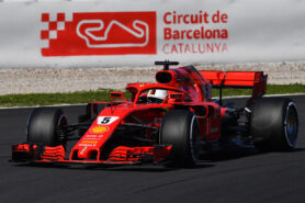 Sebastian Vettel (GER) Ferrari SF-71H at Formula One Testing, Day Two, Barcelona, Spain, 7 March 2018.