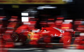 Sebastian Vettel Ferrari SF71H on track Australian GP F1/2018