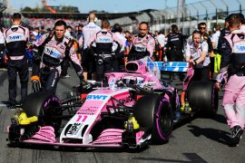 Sergio Perez, Force India VJM11 on the grid 2018 Australian Grand Prix,. Albert Park, Melbourne