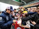 Sergio Perez Sahara Force India F1 signs autographs for the fans. Chinese Grand Prix 2018.