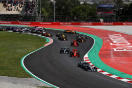 Lewis Hamilton Mercedes & other drivers on track at 2018 Spanish Grand Prix