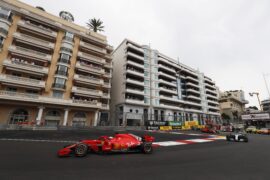 Sebastian Vettel / Lewis Hamilton & Kimi Raikkonen on track at Monaco GP F1/2018