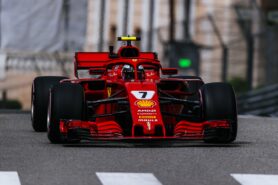 Kimi Raikkonen Ferrari on track Monaco GP F1/2018.