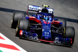 Pierre Gasly of Scuderia Toro Rosso driving the (10) Scuderia Toro Rosso STR13 Honda on track during practice for the Spanish GP F1/2018.