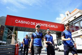 Pierre Gasly of Scuderia Toro Rosso walks the track during previews ahead of the Monaco GP F1/2018.