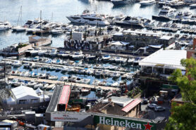 Une vue générale de la Red Bull Racing Energy Station dans le port lors des previews en amont du GP de Monaco F1 / 2018.