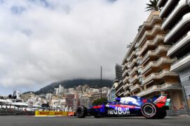 Brendon Hartley of driving the Scuderia Toro Rosso STR13 Honda on track during practice for the Monaco GP F1/2018.
