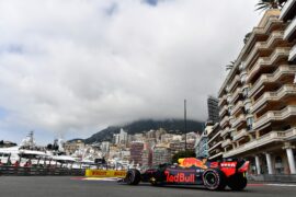 Daniel Ricciardo of Red Bull Racing RB14 TAG Heuer on track during practice for the Monaco GP F1/2018.