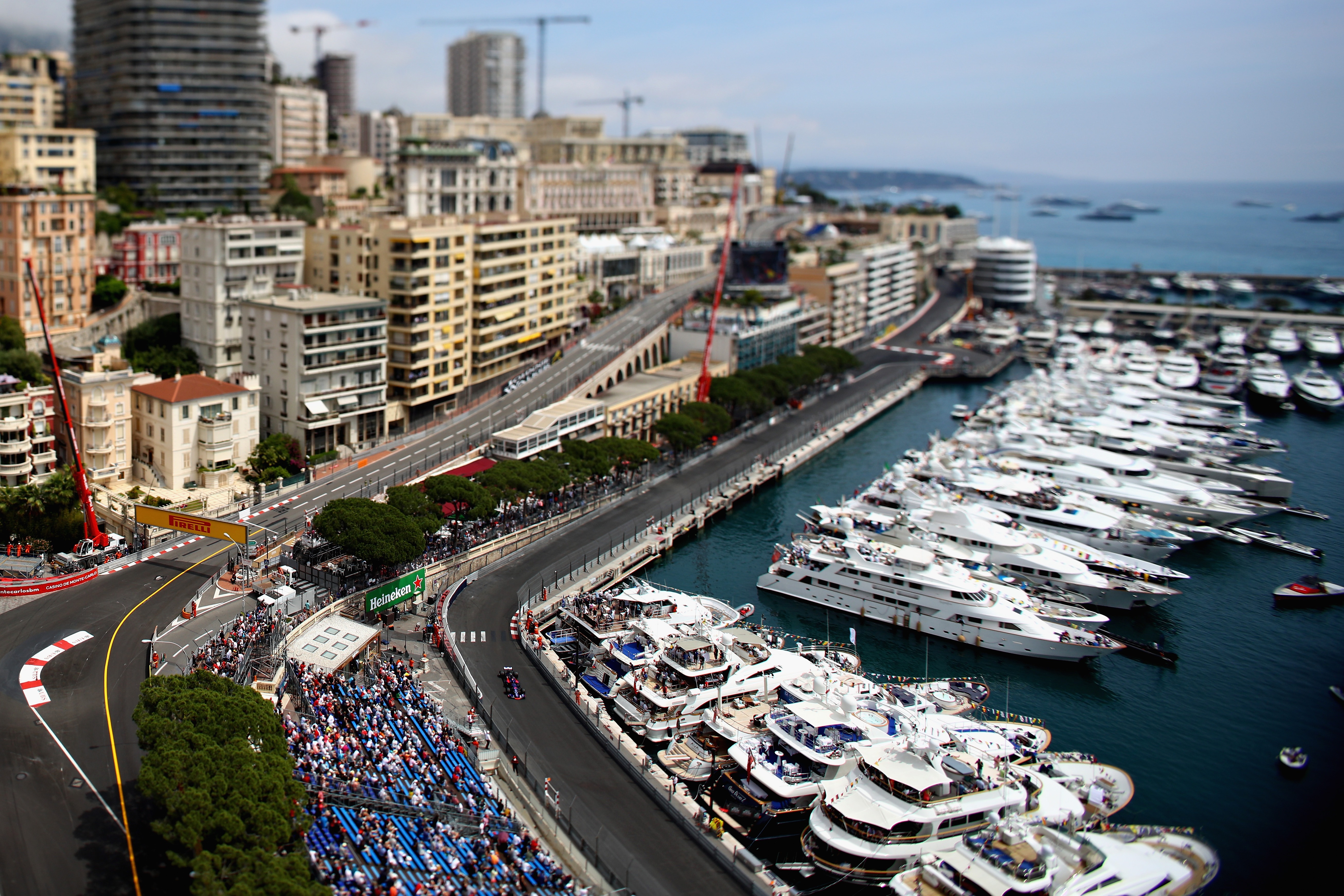 Brendon Hartley driving the (28) Scuderia Toro Rosso STR13 Honda on track during practice for the Monaco Formula One Grand Prix 2018.