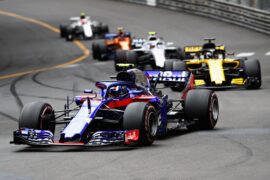 Pierre Gasly of Scuderia Toro Rosso driving the (10) Scuderia Toro Rosso STR13 Honda on track during the Monaco Formula One Grand Prix 2018