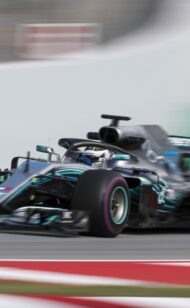 In der Saison F1 Zusammenfassung des ersten Tages des Test in Barcelona