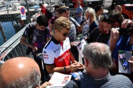 Marcus Ericsson Alfa Romeo Sauber F1 Team signs autographs for the fans at Monaco GP F1/2018.