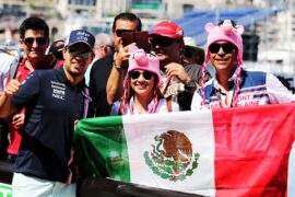 Sergio Perez (MEX) Sahara Force India F1 with fans. Monaco Grand Prix, Friday 25th May 2018. Monte Carlo, Monaco.