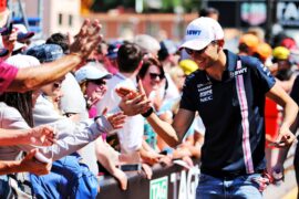 Esteban Ocon (FRA) Sahara Force India F1 Team with fans. Monaco Grand Prix, Friday 25th May 2018. Monte Carlo, Monaco