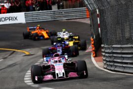 Sergio Perez (MEX) Sahara Force India F1 VJM11. Monaco Grand Prix, Sunday 27th May 2018. Monte Carlo, Monaco.