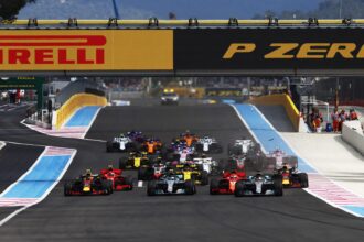 Autos auf der Strecke Französisch GP F1 / 2018