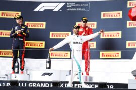Lewis Hamilton - Max Verstappen - Kimi Raikkonen winners at French GP F1/2018