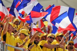 Renault fans in the grandstand. French Grand Prix, Sunday 24th June 2018. Paul Ricard, France.