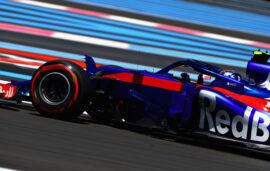 Pierre Gasly driving the (10) Scuderia Toro Rosso STR13 Honda on track during practice for the Formula One Grand Prix of France at Circuit Paul Ricard 2018