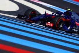 Pierre Gasly of France and Scuderia Toro Rosso driving the (10) Scuderia Toro Rosso STR13 Honda on track during practice for the Formula One Grand Prix of France at Circuit Paul Ricard on June 22, 2018 in Le Castellet, France.