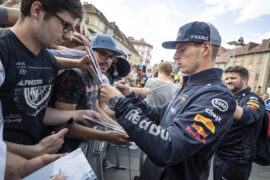 Max Verstappen signs autographs during "Schlossberg greets Spielberg" in Graz, Austria on June 27, 2018