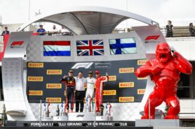 Podium France 2018: 1. Hamilton, 2. Verstappen, 3. Raikkonen
