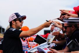 Sergio Perez (MEX) Sahara Force India F1 signs autographs for the fans. French Grand Prix, Thursday 21st June 2018. Paul Ricard, France.