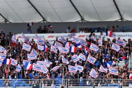 Sahara Force India F1 Team fans in the grandstand. French Grand Prix, Sunday 24th June 2018. Paul Ricard, France.