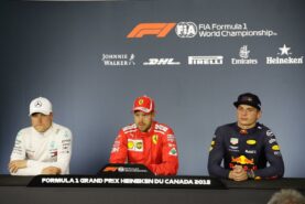 Press conference after racing in Canada 2018 with Bottas, Vettel and Verstappen
