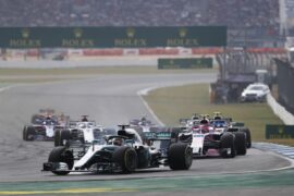 Lewis Hamilton on track during the German GP F1/2018
