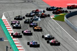 Alle Autos fahren auf 1` der Red Bull Ring in Austra 2018 - 2