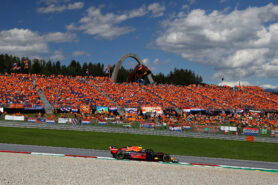 Max Verstappen driving the (33) Aston Martin Red Bull Racing RB14 TAG Heuer on track during the Formula One Grand Prix of Austria at Red Bull Ring
