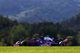 Pierre Gasly driving the (10) Scuderia Toro Rosso STR13 Honda on track during the Formula One Grand Prix of Austria at Red Bull Ring
