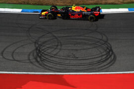 Max Verstappen of Red Bull Racing RB14 TAG Heuer on track during practice for the Formula One Grand Prix of Germany 2018