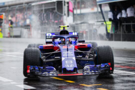 Pierre Gasly of Scuderia Toro Rosso and France during final practice for the Formula One Grand Prix of Germany at Hockenheimring on July 21, 2018 in Hockenheim, Germany.