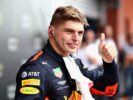 Third place finisher Max Verstappen of Netherlands and Red Bull Racing celebrates in parc ferme during the Formula One Grand Prix of Belgium at Circuit de Spa-Francorchamps on August 26, 2018 in Spa, Belgium.